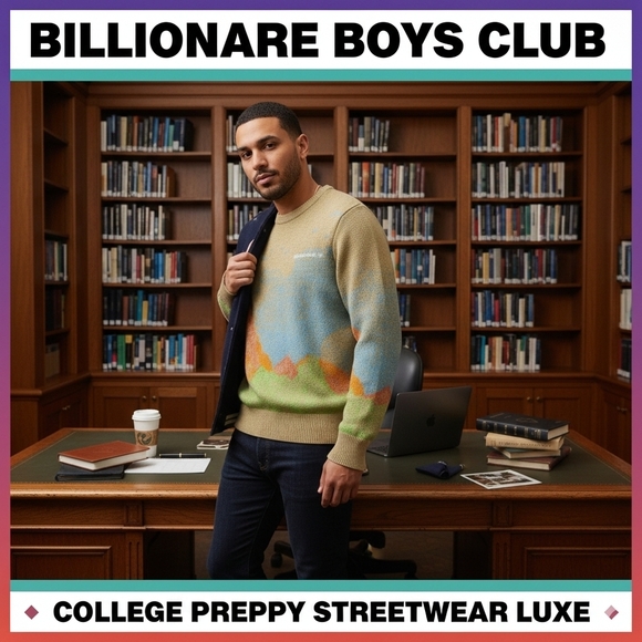 Billionaire Boys Club Graphic Wool Blend Sweater Small - Picture 3 of 16